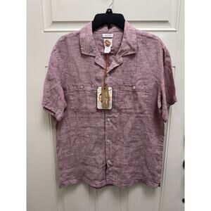 C&C California 100% Linen *NWT* Men’s Short Sleeve Summer Button Up Size Medium